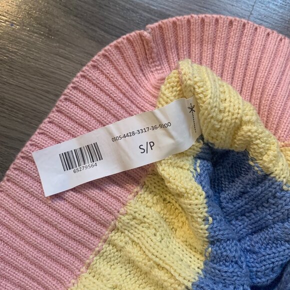 URBAN PLANET V-neck Sweater Vest, NWOT, Cropped, Pastel, 50%Cotton, Small - Picture 4 of 7